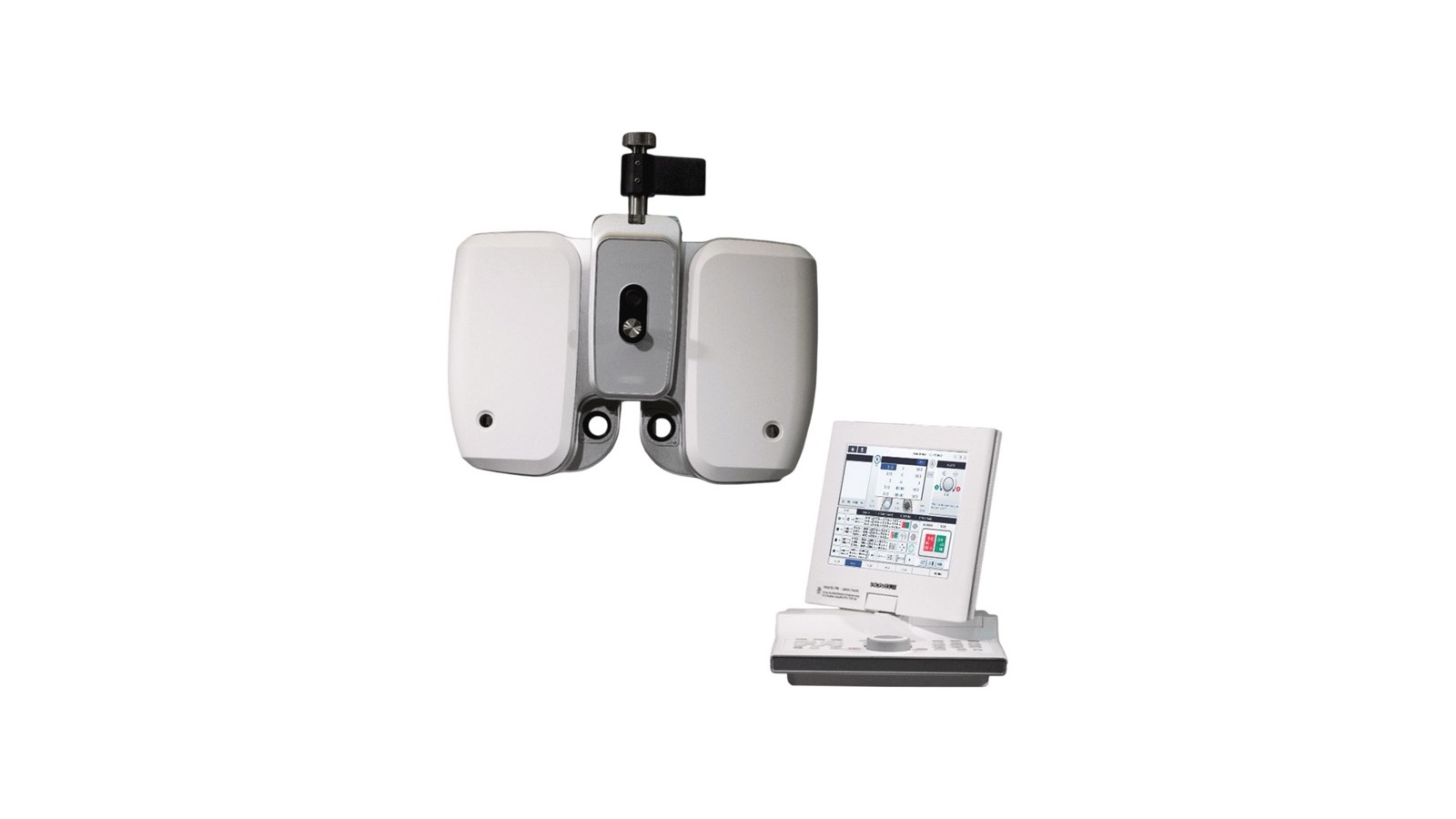 Foróptero digital Huvitz HDR-7100P com painel de controle, modelo comparado neste guia