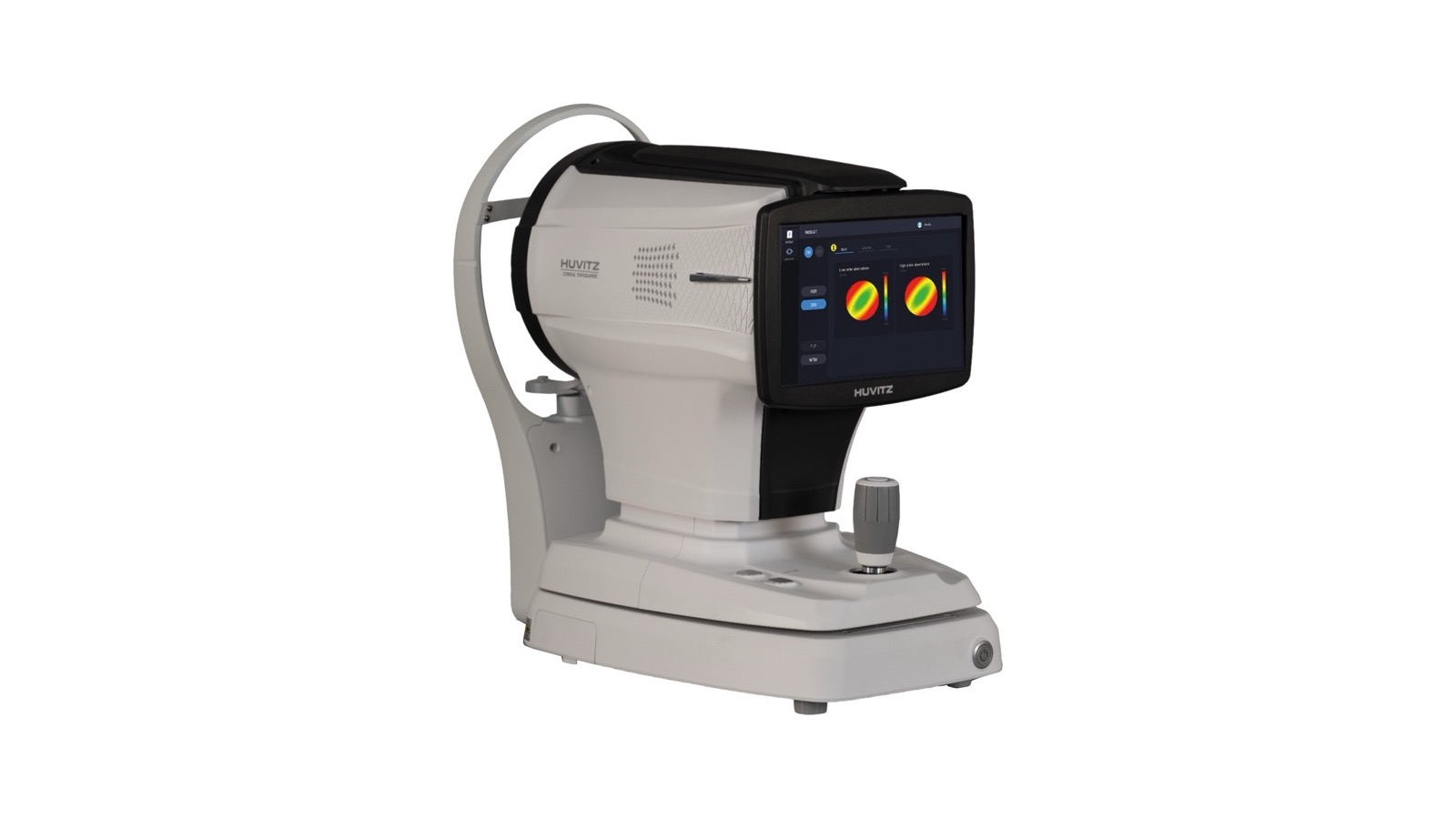Topógrafo corneal Huvitz HTG-1 com disco de Plácido de 24 anéis e tela sensível ao toque inclinável